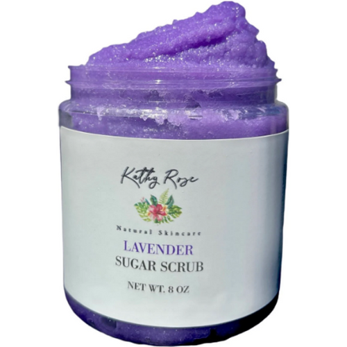 Load image into Gallery viewer, Lavender Lemon Body Exfoliating Sugar Scrub by KathyRoseNaturals
