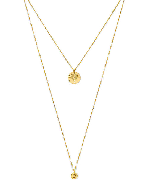 Load image into Gallery viewer, Layered North Star Bullet Necklace by SLATE + SALT
