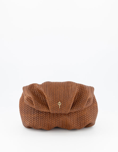 Load image into Gallery viewer, Leda Braid Handbag Brown by Ladiesse
