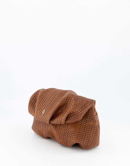 Load image into Gallery viewer, Leda Braid Handbag Brown by Ladiesse
