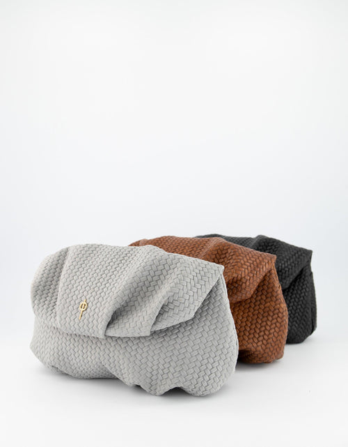 Load image into Gallery viewer, Leda Braid Handbag Grey by Ladiesse

