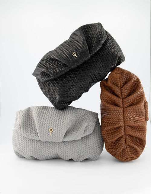 Load image into Gallery viewer, Leda Braid Handbag Grey by Ladiesse
