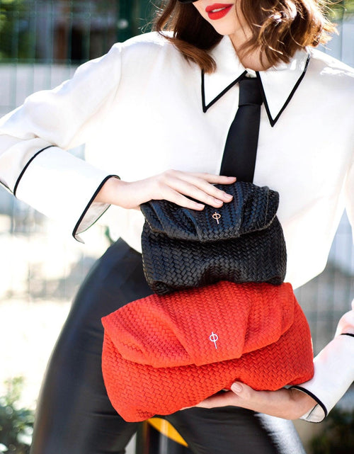 Load image into Gallery viewer, Leda Braid Handbag Red by Ladiesse
