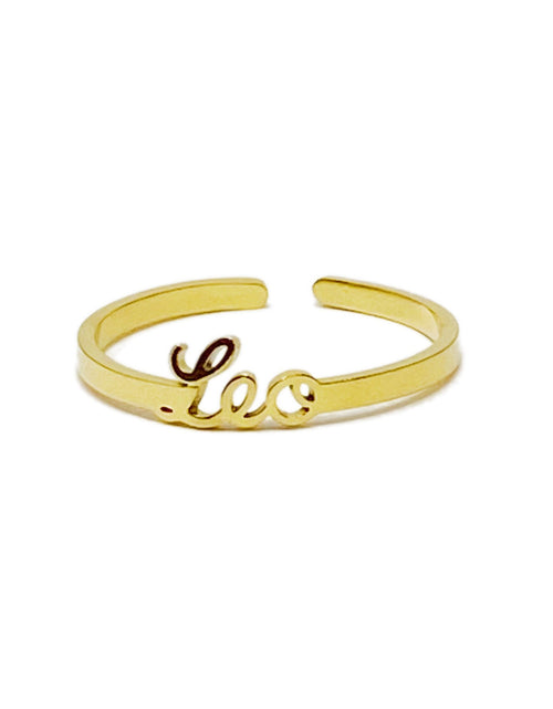 Load image into Gallery viewer, Scripted Zodiac Ring by Ellisonyoung.com
