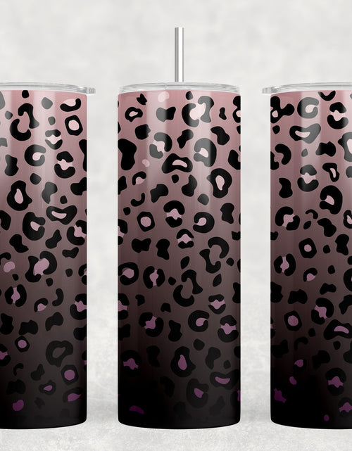 Load image into Gallery viewer, Leopard Print - 20 oz Steel Skinny Tumbler - Optional Blue Tooth Speaker - Speaker Color will Vary by Rowdy Ridge Co
