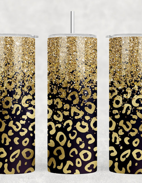 Load image into Gallery viewer, Leopard Print - 20 oz Steel Skinny Tumbler - Optional Blue Tooth Speaker - Speaker Color will Vary by Rowdy Ridge Co
