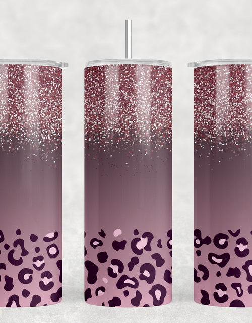 Load image into Gallery viewer, Leopard Print - 20 oz Steel Skinny Tumbler - Optional Blue Tooth Speaker - Speaker Color will Vary by Rowdy Ridge Co
