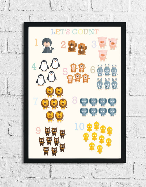 Load image into Gallery viewer, Let's Count 1 2 3 4 Number Children's Room Wall Decor Print by WinsterCreations™ Official Store
