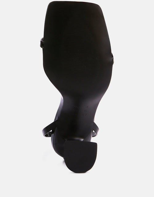 Load image into Gallery viewer, lewk strappy tie up spool heel sandals by London Rag
