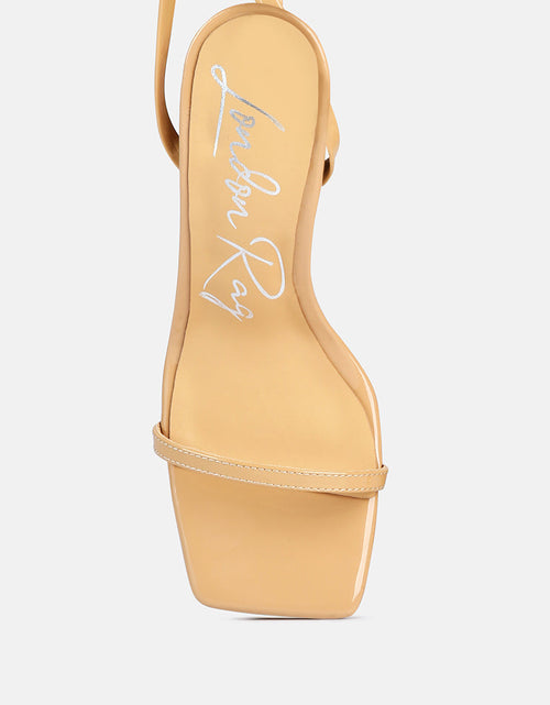 Load image into Gallery viewer, lewk strappy tie up spool heel sandals by London Rag
