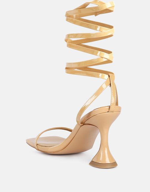 Load image into Gallery viewer, lewk strappy tie up spool heel sandals by London Rag
