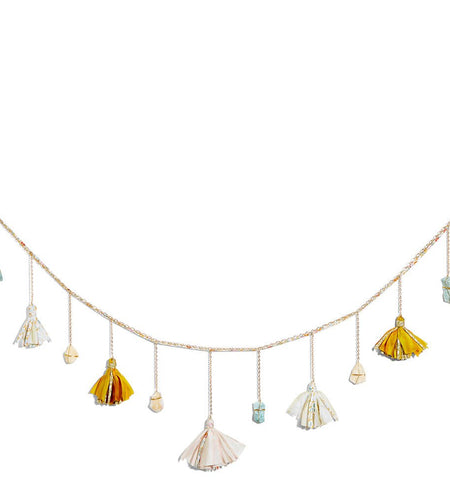 Liberty and Silk Tassel Healing Crystal Garland by Ariana Ost