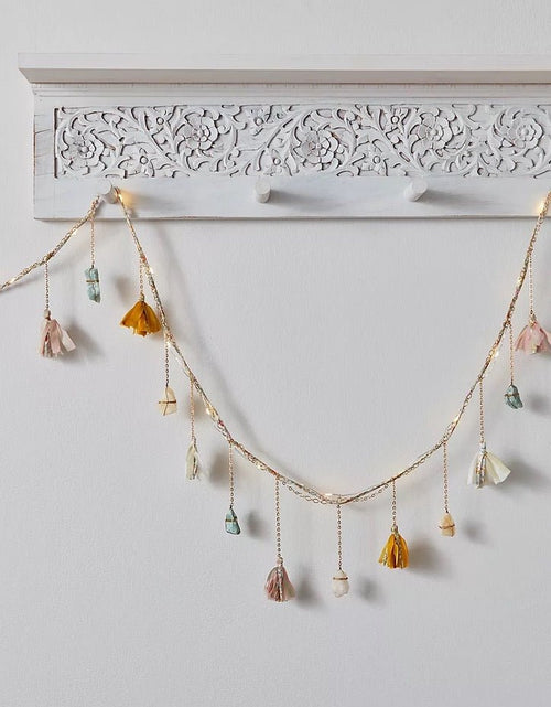 Load image into Gallery viewer, Liberty and Silk Tassel Healing Crystal Garland by Ariana Ost
