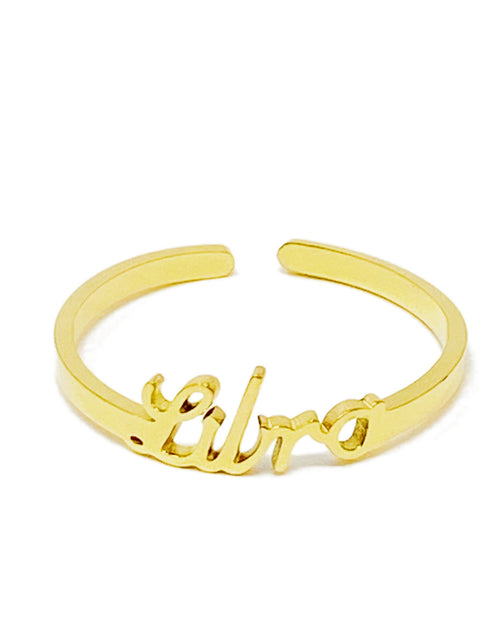 Load image into Gallery viewer, Scripted Zodiac Ring by Ellisonyoung.com
