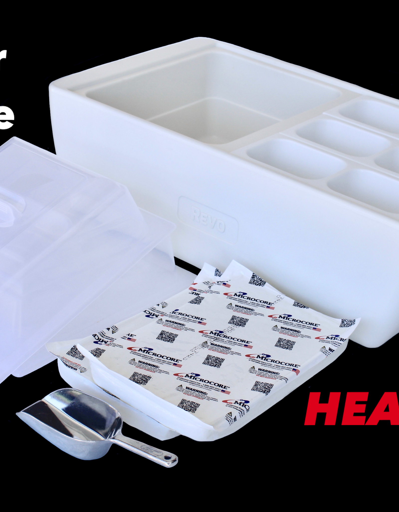 REVO Dubler HEAT | Flameless Chafer and Cooler | Polar White by REVO COOLERS, LLC