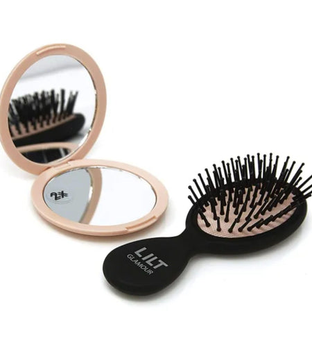 Lilt 2-Piece Compact Hair Brush & Mirror Gift Set