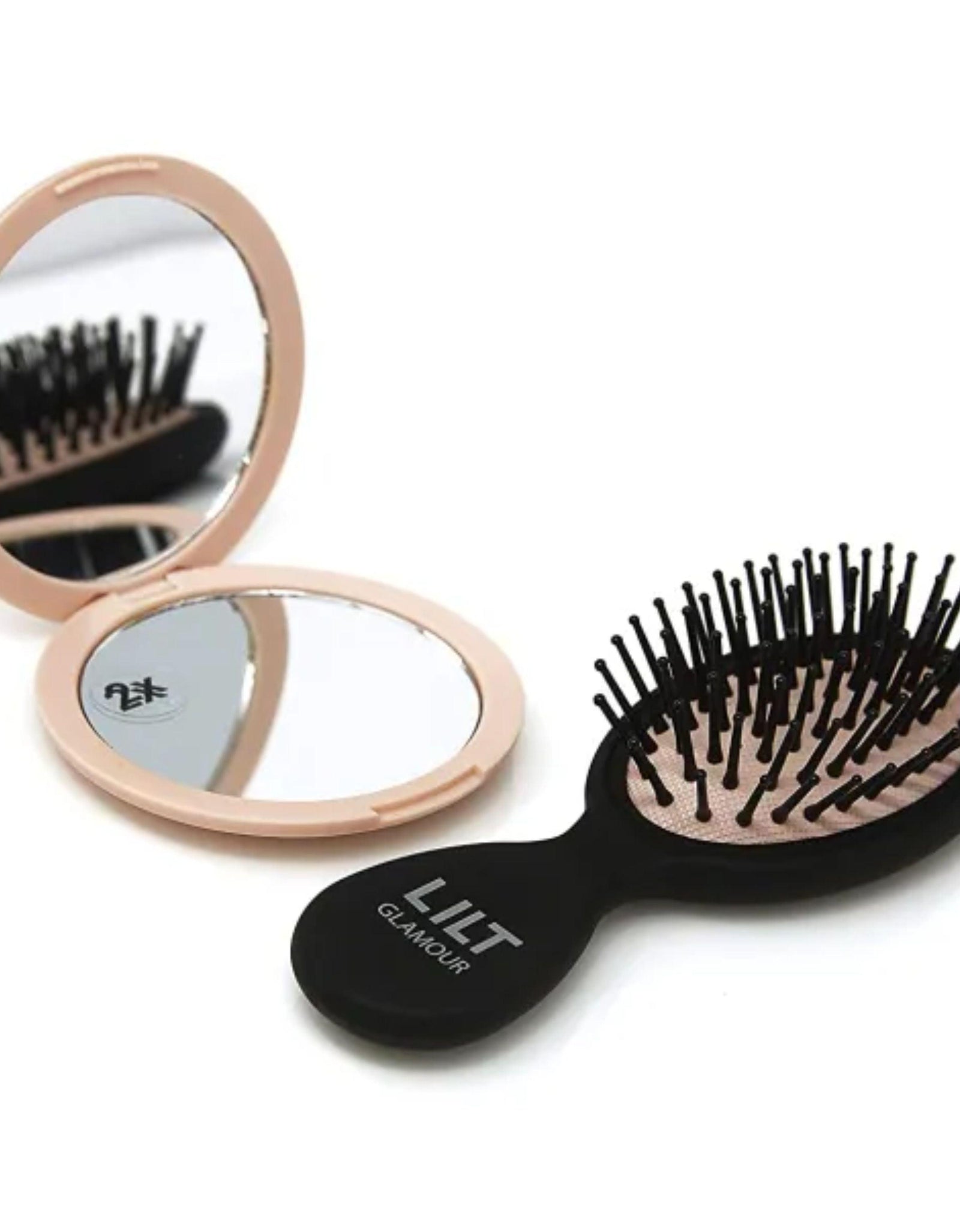 Lilt 2-Piece Compact Hair Brush & Mirror Gift Set