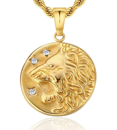 Lion Head Coin Pendant Necklace by Bling Proud | Urban Jewelry Online Store