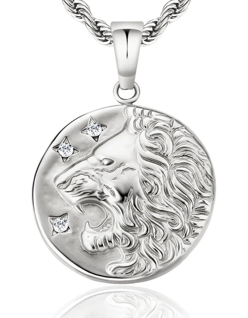 Load image into Gallery viewer, Lion Head Coin Pendant Necklace by Bling Proud | Urban Jewelry Online Store
