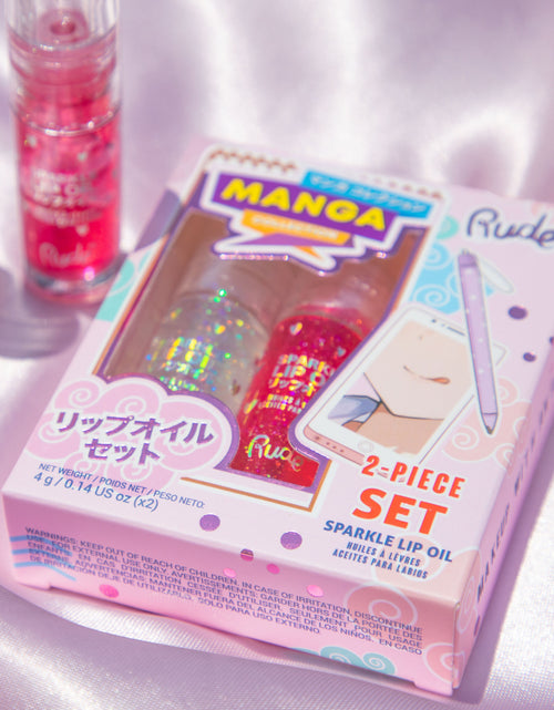 Load image into Gallery viewer, RUDE Manga Sparkle Lip Oil Duo Set - Watermelon / Mint
