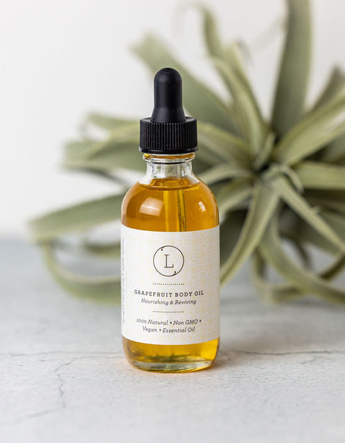 Load image into Gallery viewer, Natural Body Oil, Grapefruit Moisturizing Body Oil by Lizush

