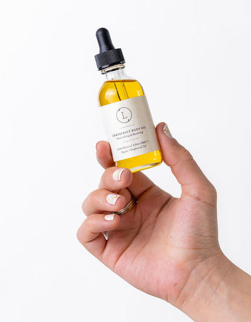 Load image into Gallery viewer, Natural Body Oil, Grapefruit Moisturizing Body Oil by Lizush
