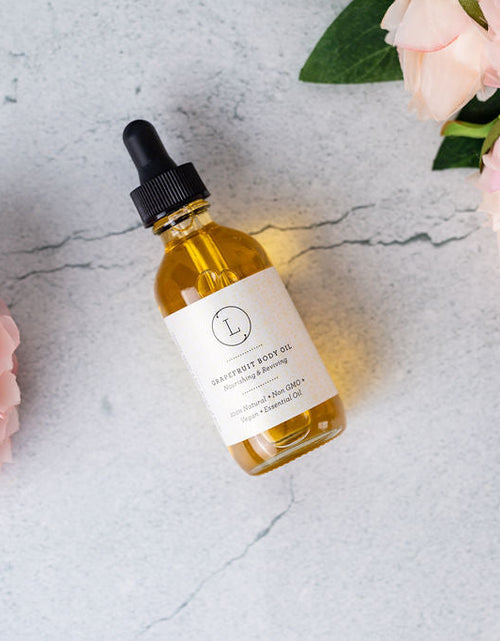 Load image into Gallery viewer, Natural Body Oil, Grapefruit Moisturizing Body Oil by Lizush
