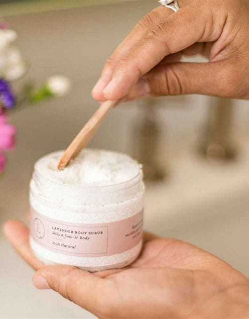 Load image into Gallery viewer, Natural Body Scrub, Lavender Body Salt Scrub by Lizush
