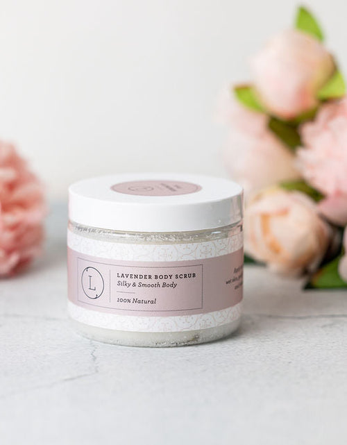 Load image into Gallery viewer, Natural Body Scrub, Lavender Body Salt Scrub by Lizush
