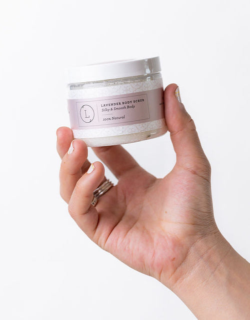 Load image into Gallery viewer, Natural Body Scrub, Lavender Body Salt Scrub by Lizush

