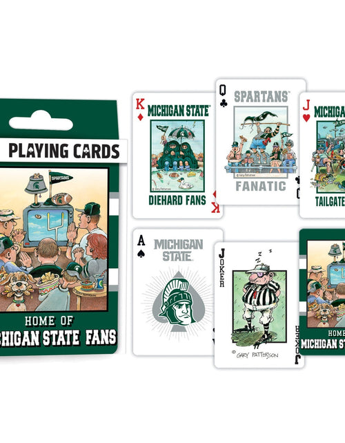 Load image into Gallery viewer, Michigan State Spartans Fan Deck Playing Cards - 54 Card Deck by MasterPieces Puzzle Company INC
