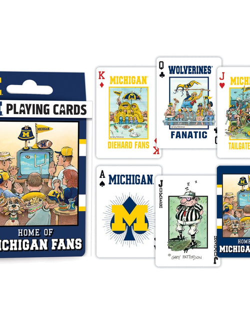 Load image into Gallery viewer, Michigan Wolverines Fan Deck Playing Cards - 54 Card Deck by MasterPieces Puzzle Company INC
