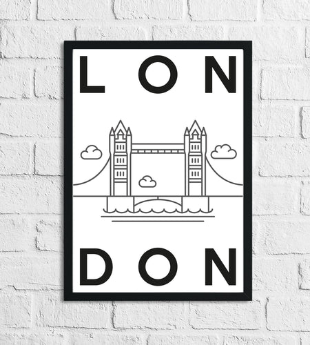 London Landmark Children's Room Wall Decor Print by WinsterCreations™ Official Store
