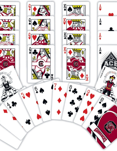 Load image into Gallery viewer, South Carolina Gamecocks Playing Cards - 54 Card Deck by MasterPieces Puzzle Company INC
