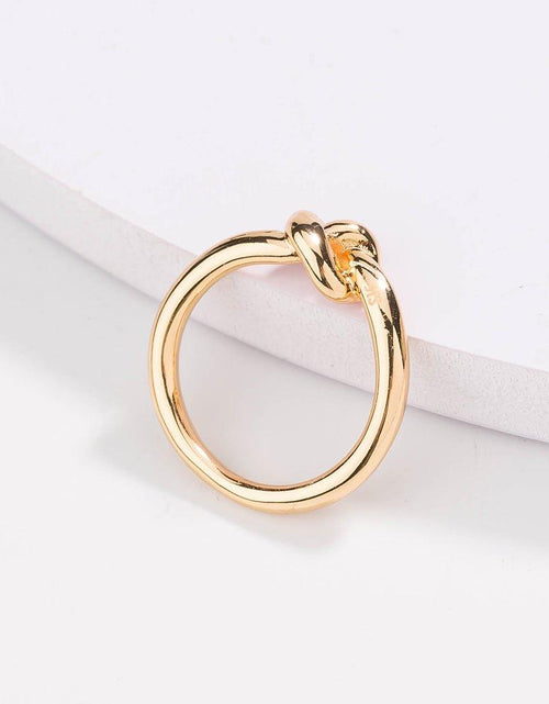 Load image into Gallery viewer, Love Knot Ring Commitment Ring for Women in Gold or Silver by Hollywood Sensation®
