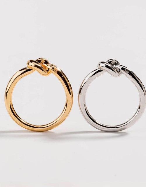 Load image into Gallery viewer, Love Knot Ring Commitment Ring for Women in Gold or Silver by Hollywood Sensation®
