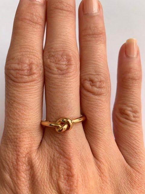 Load image into Gallery viewer, Love Knot Ring Commitment Ring for Women in Gold or Silver by Hollywood Sensation®
