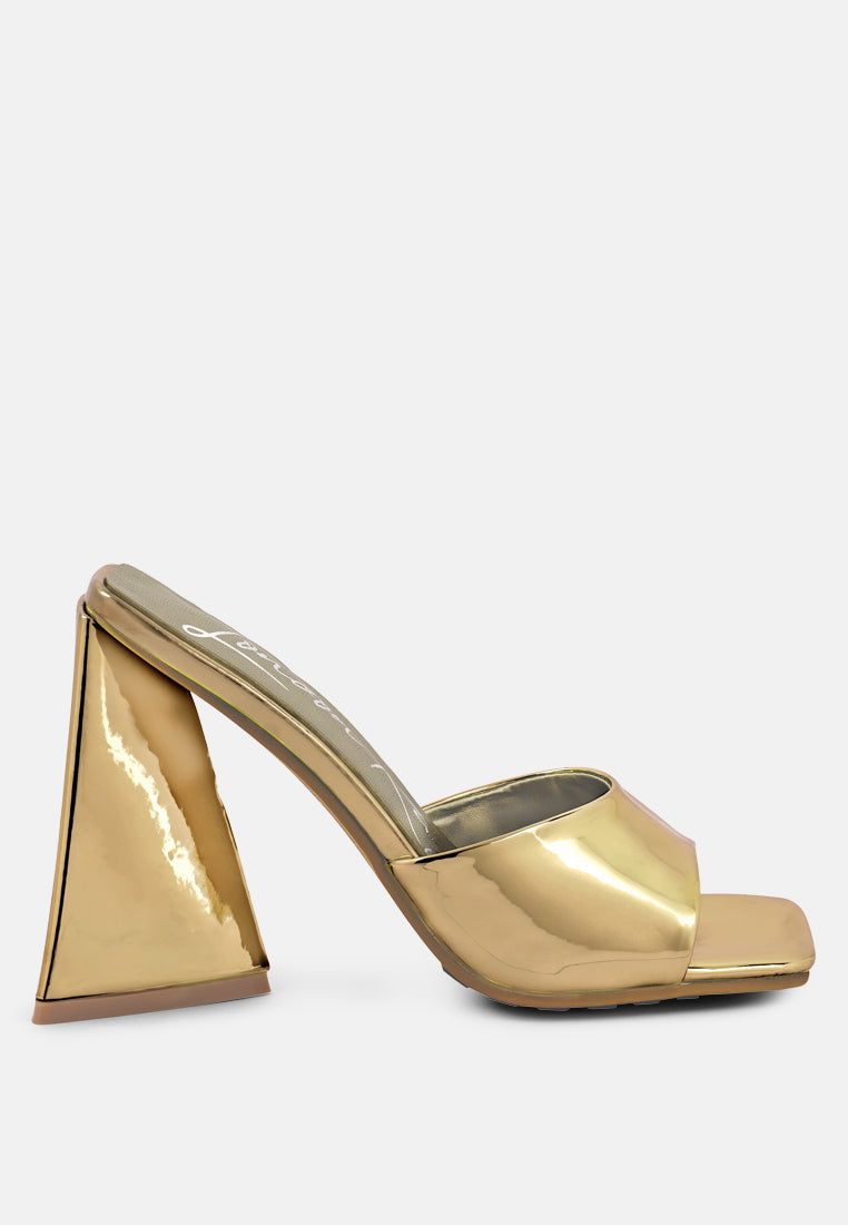 lovebug triangular block heel sandals by London Rag