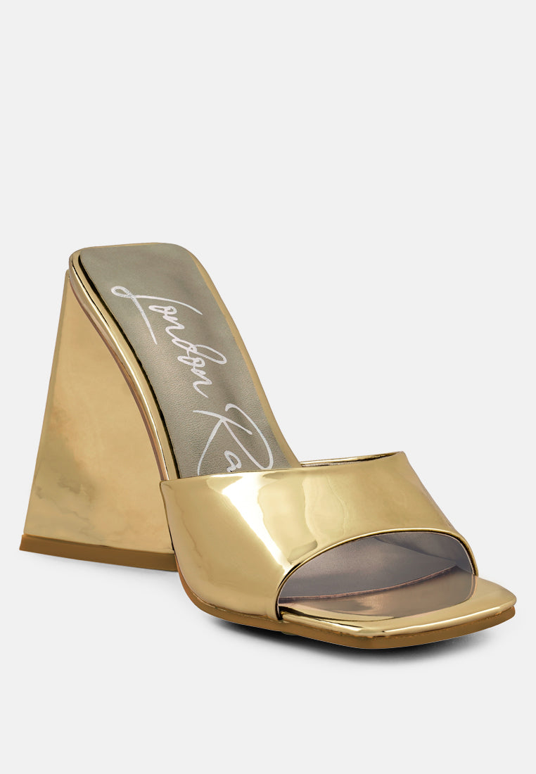 lovebug triangular block heel sandals by London Rag