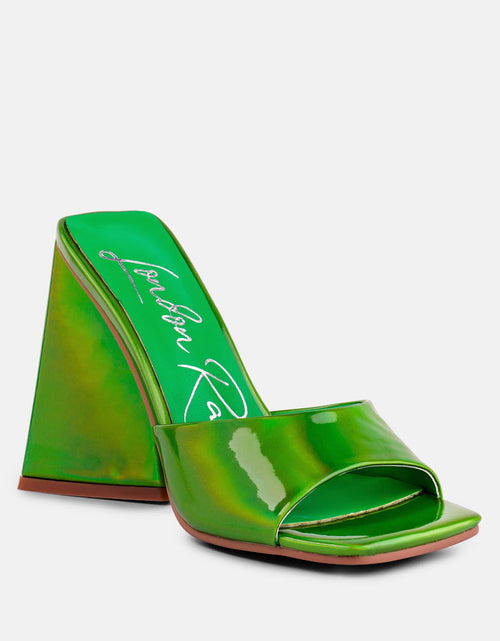 Load image into Gallery viewer, lovebug triangular block heel sandals by London Rag
