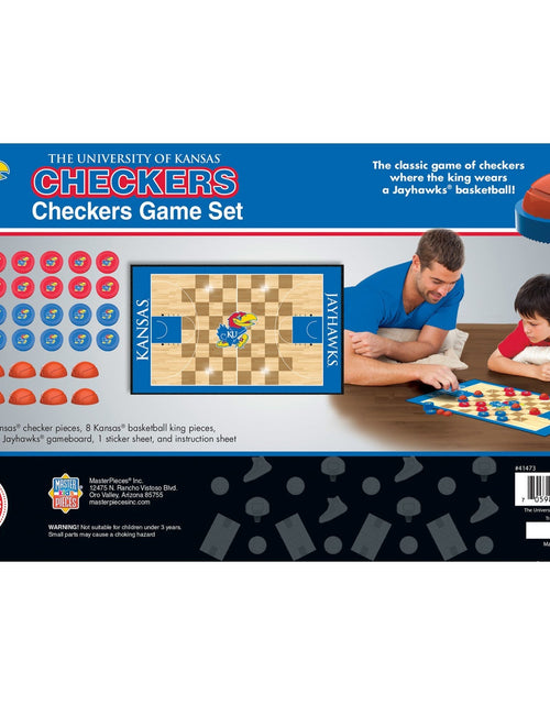 Load image into Gallery viewer, Kansas Jayhawks Checkers Board Game by MasterPieces Puzzle Company INC
