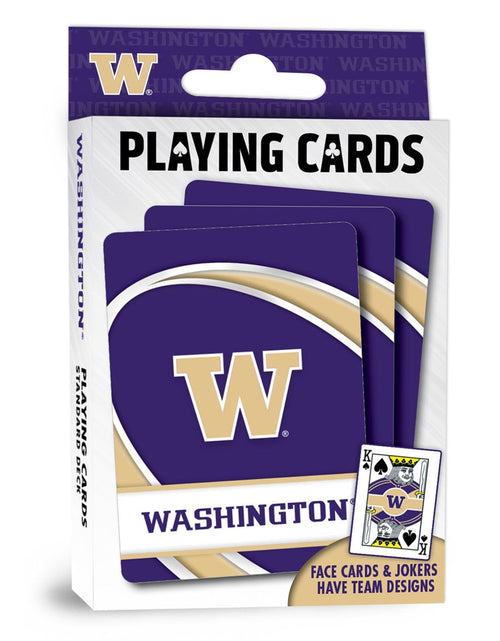 Load image into Gallery viewer, Washington Huskies Playing Cards - 54 Card Deck by MasterPieces Puzzle Company INC

