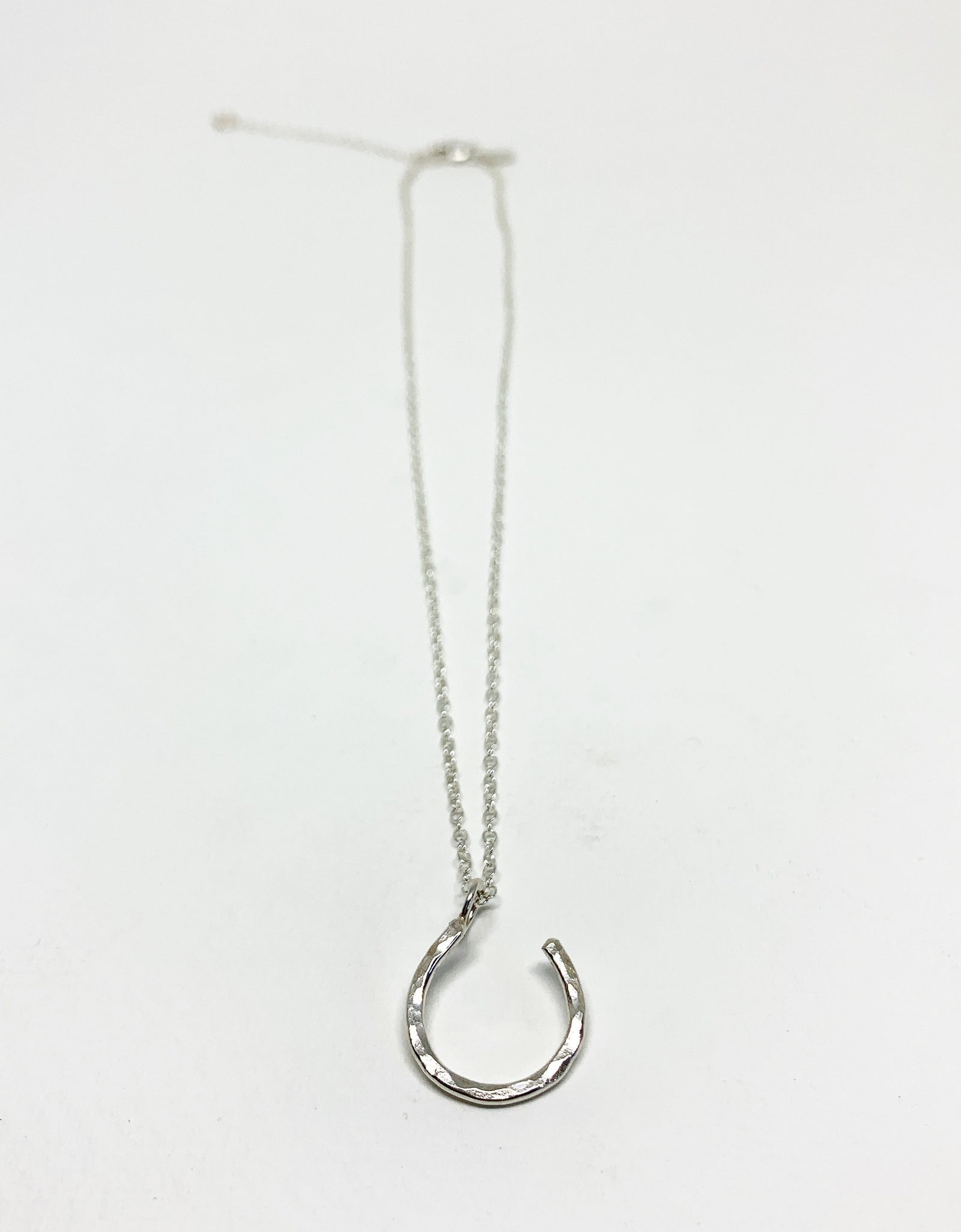 Hanging Lucky Horseshoe Charm Necklace by Jennifer Cervelli Jewelry