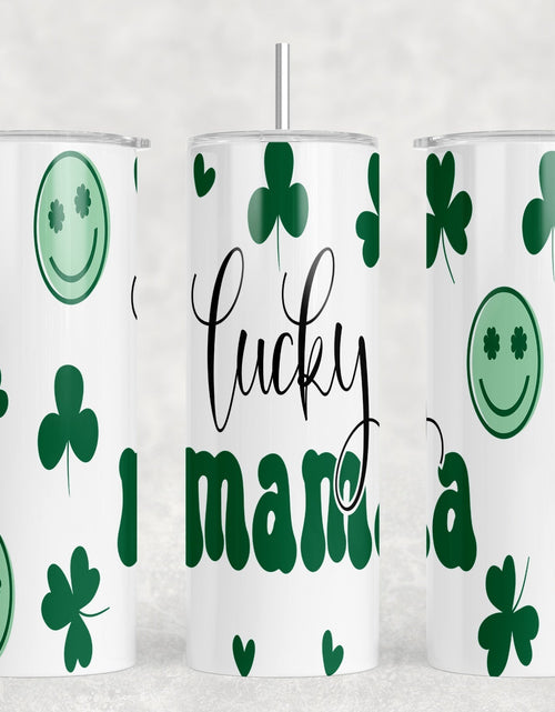 Load image into Gallery viewer, Lucky Mama - 20 oz Steel Skinny Tumbler - Optional Blue Tooth Speaker - Speaker Color will Vary by Rowdy Ridge Co

