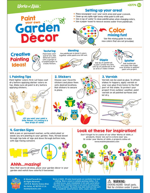 Load image into Gallery viewer, Garden Decor Wood Craft &amp; Paint Kit by MasterPieces Puzzle Company INC
