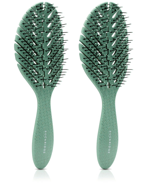 Load image into Gallery viewer, Rockridge Biodegradeable Eco Hairbrush - Natural Green - 2-Pack
