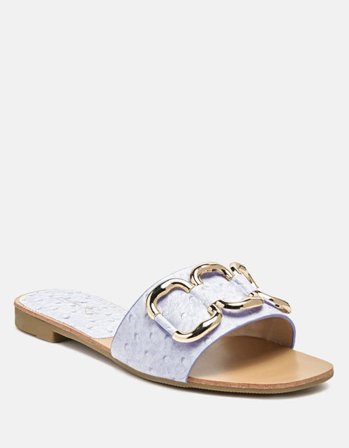 Load image into Gallery viewer, madeleine metal rings flat slides by London Rag
