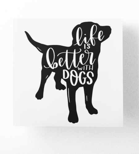 Life Is Better With Dogs Dog Mom Sticker by WinsterCreations™ Official Store
