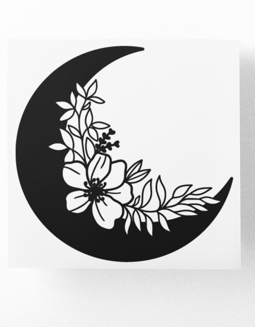 Load image into Gallery viewer, Floral Moon 2 Boho Sticker by WinsterCreations™ Official Store
