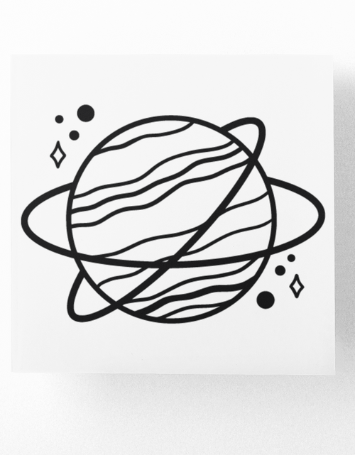 Load image into Gallery viewer, Planet With Rings Boho Sticker by WinsterCreations™ Official Store
